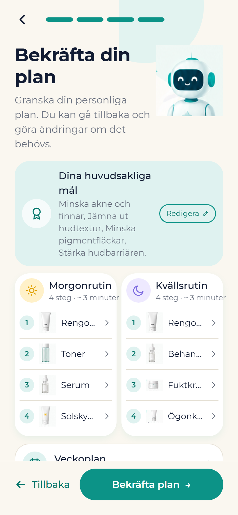 Bekräfta plan