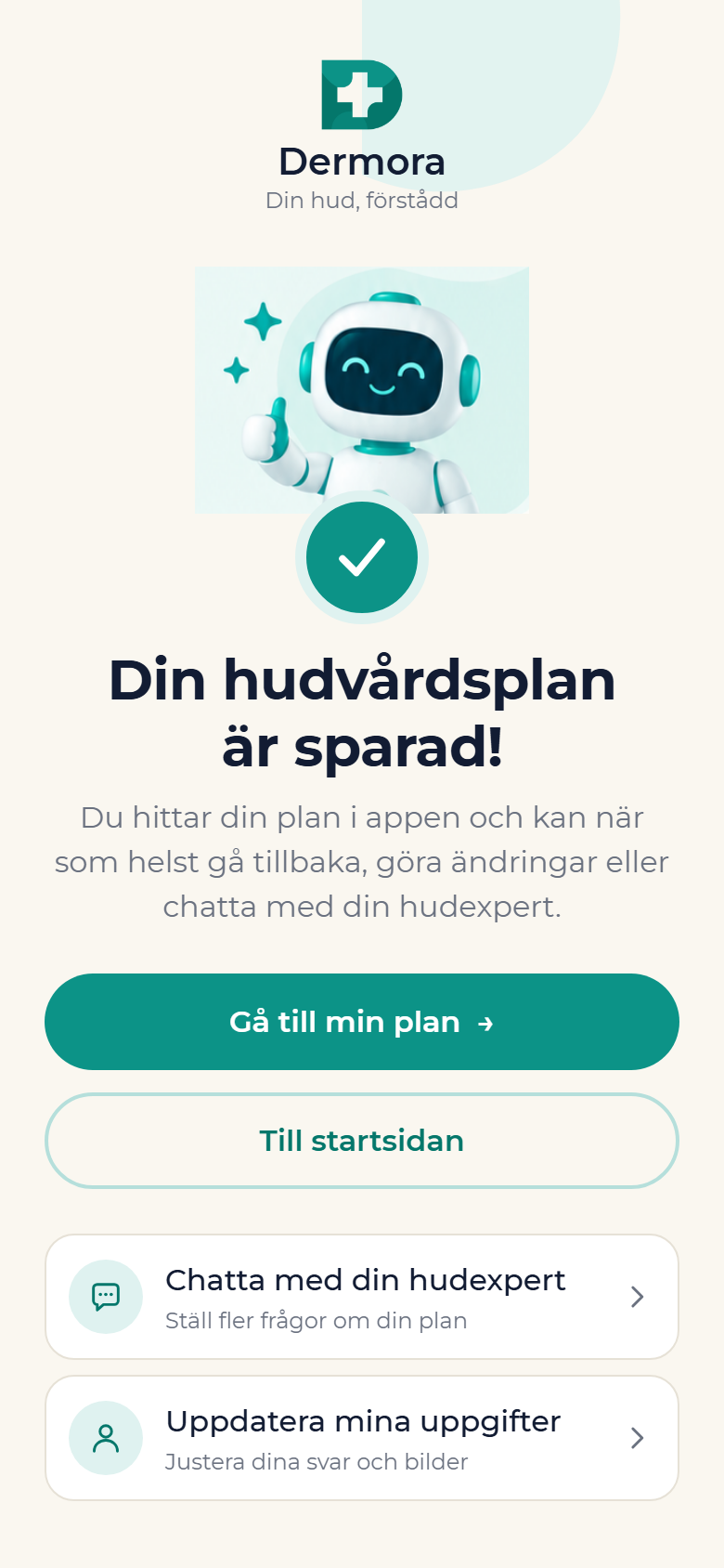 Plan sparad